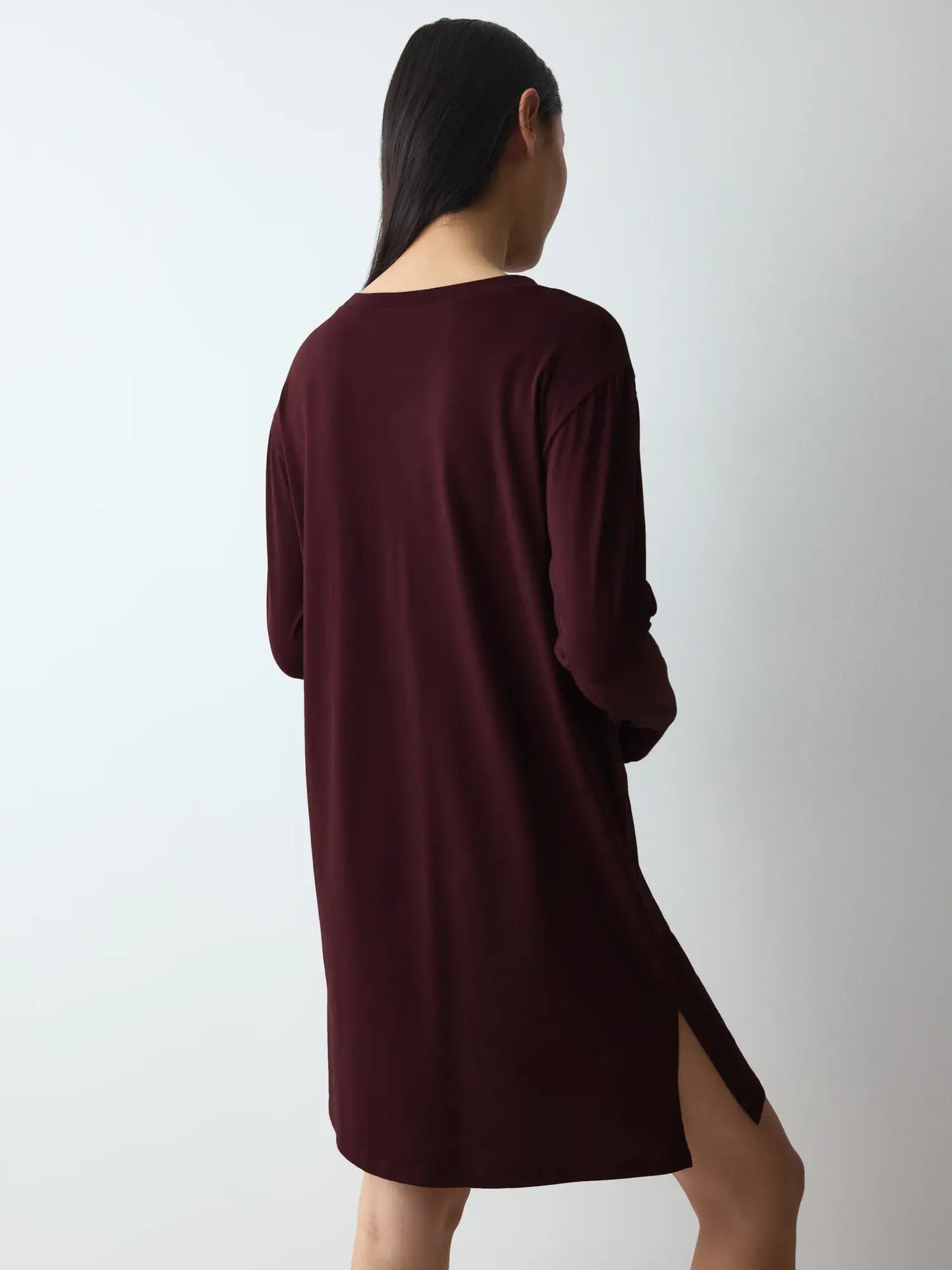 Triumph nachthemd lange mouw - Nightdresses Good NDK LSL 08 P -  Claret (7291)