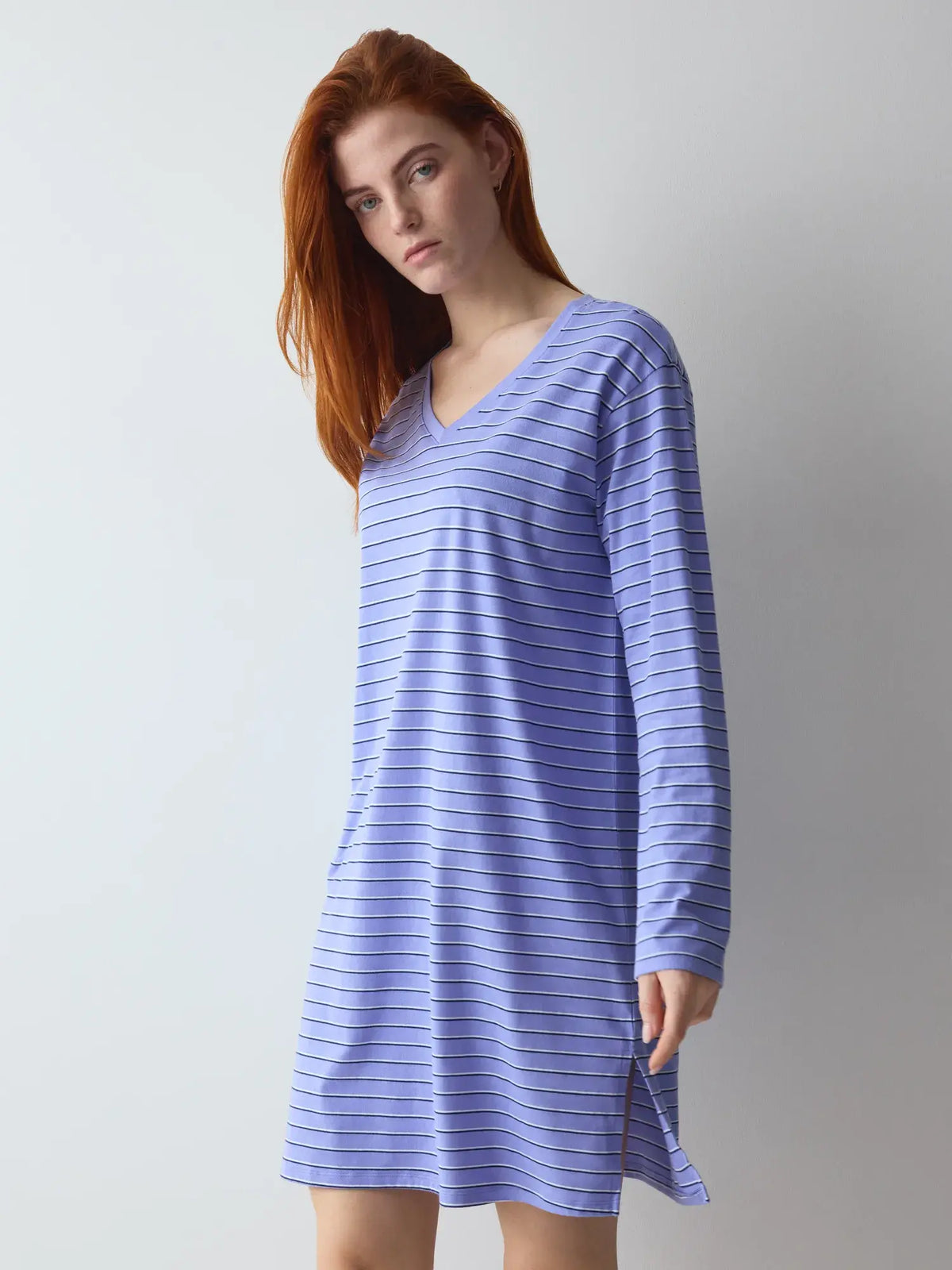 Triumph nachthemd lange mouw - Nightdresses PW 01 X Checks O* -  Blauw (M007)
