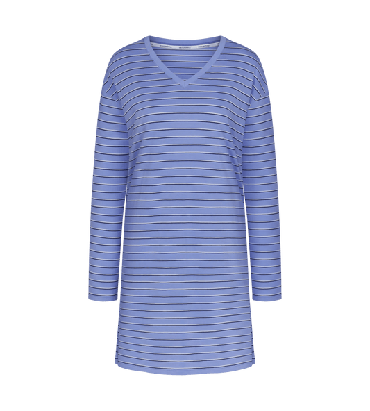 Triumph nachthemd lange mouw - Nightdresses PW 01 X Checks O* -  Blauw (M007)