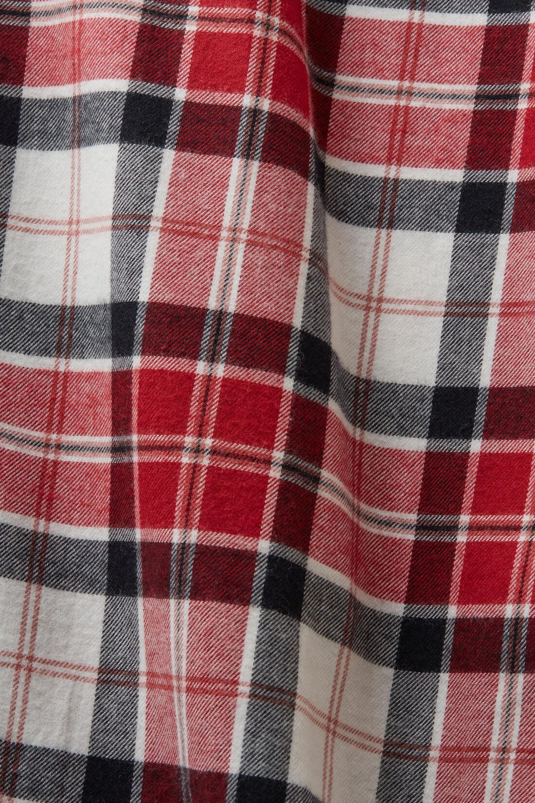 Esprit flannelen nachthemd doorknoop met kraag - 103ER1Y326 - Red
