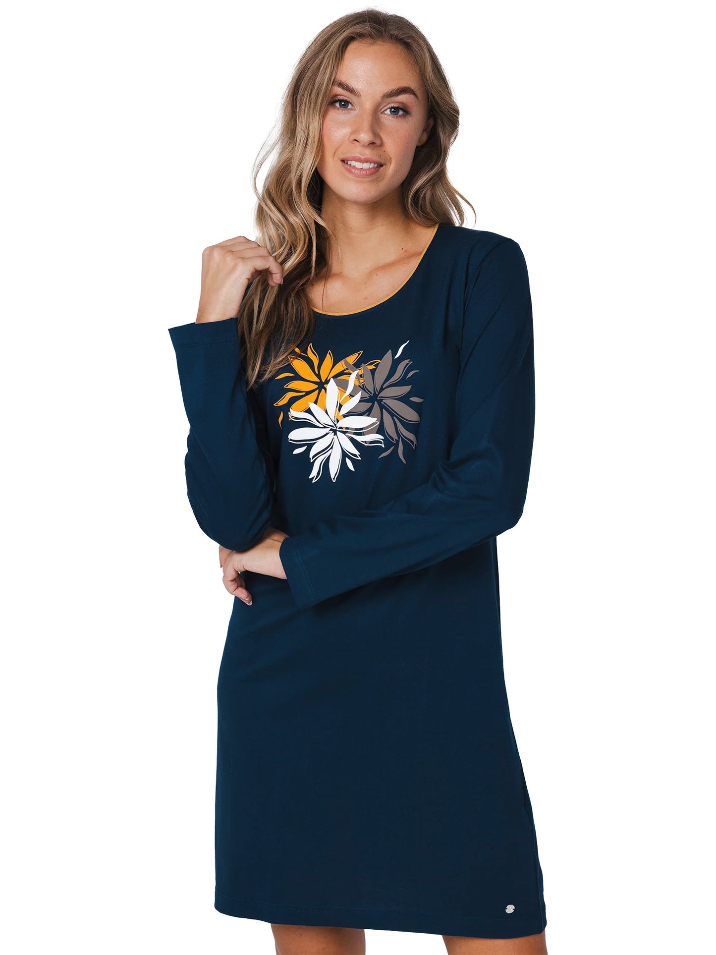 Pastunette Nachthemd serie Moonlite met opdruk - 111252-118-1 - Donker blauw