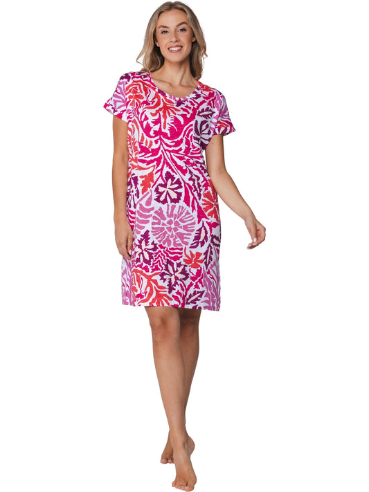 Pastunette Nachthemd met all-over print - serie Paradise Pink 111261-110-1 - Pink