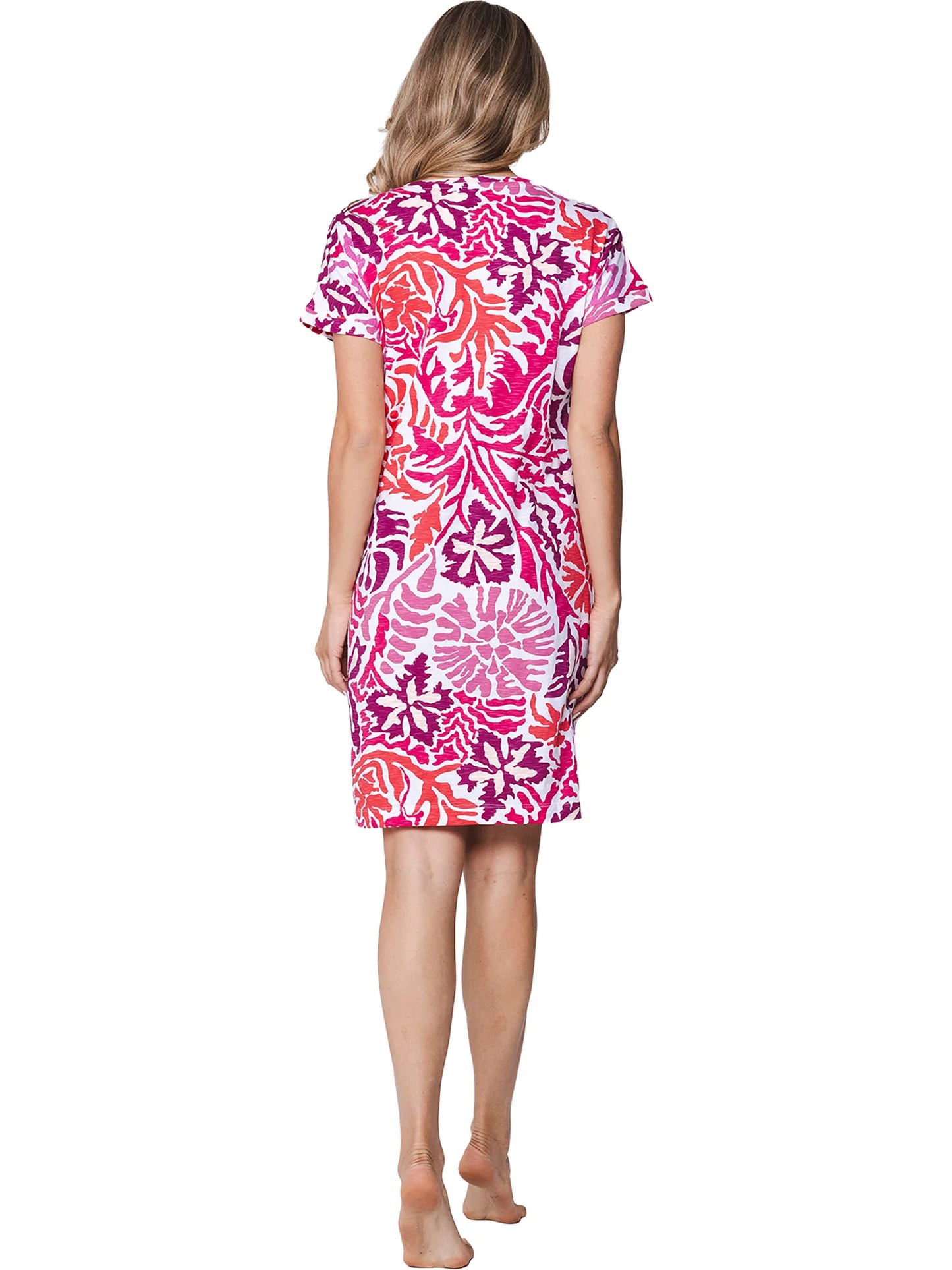 Pastunette Nachthemd met all-over print - serie Paradise Pink 111261-110-1 - Pink