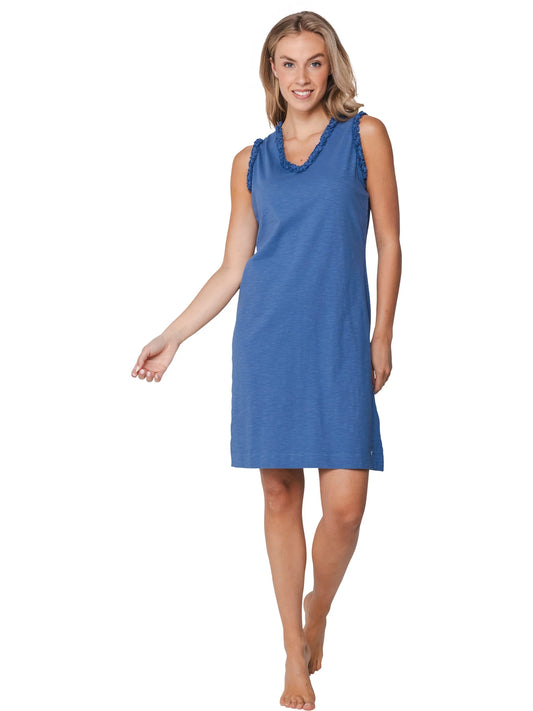 Pastunette mouwloos Nachthemd - Stone Blue 111261-128-1 - donker blauw
