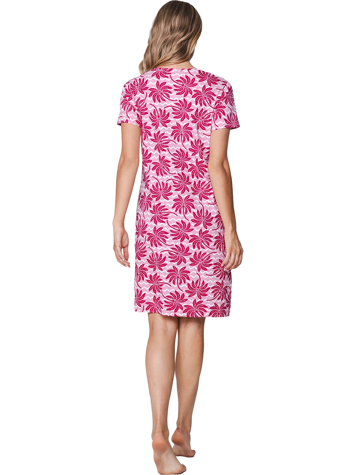 Rebelle Nachthemd met All-over print - Palm Springs 111261-618-1 - Pink