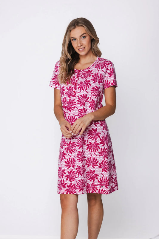 Rebelle Nachthemd met All-over print - Palm Springs 111261-618-1 - Pink
