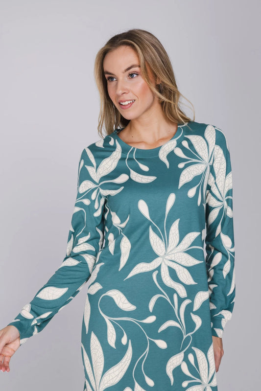 Pastunette nachthemd serie Nordic Leaf - 111262-124-1 - Groen