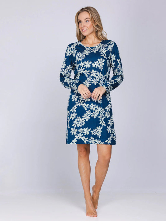 Pastunette nachthemd serie Nordic Bloom - 111262-146-1 - Donker Blauw