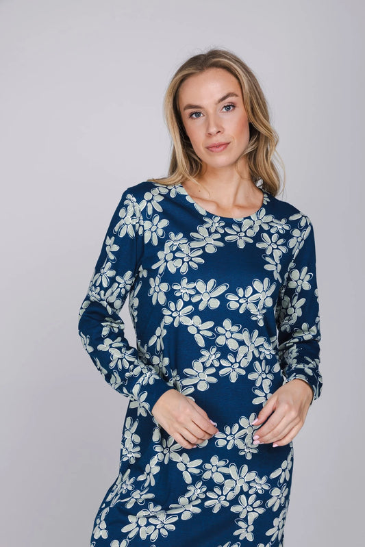 Pastunette nachthemd serie Nordic Bloom - 111262-146-1 - Donker Blauw