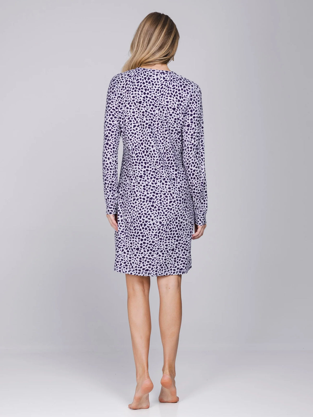 Pastunette nachthemd met boorden - Purple Pebbles 111262-178-1 - Donker Paars