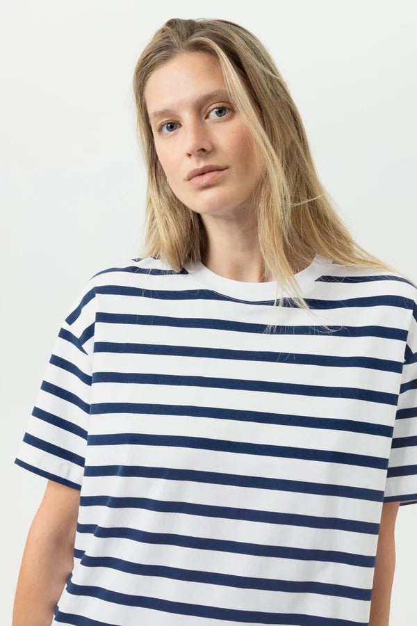 Mey pyjama shirt korte mouw - Breezy Stripes 1210124 - Blue Zodiac