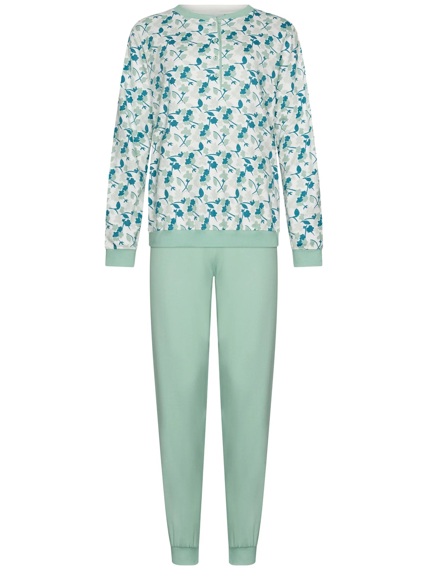 Pastunette Pyjama met boorden - serie Sangria Nights 121252-110-1 - Groen