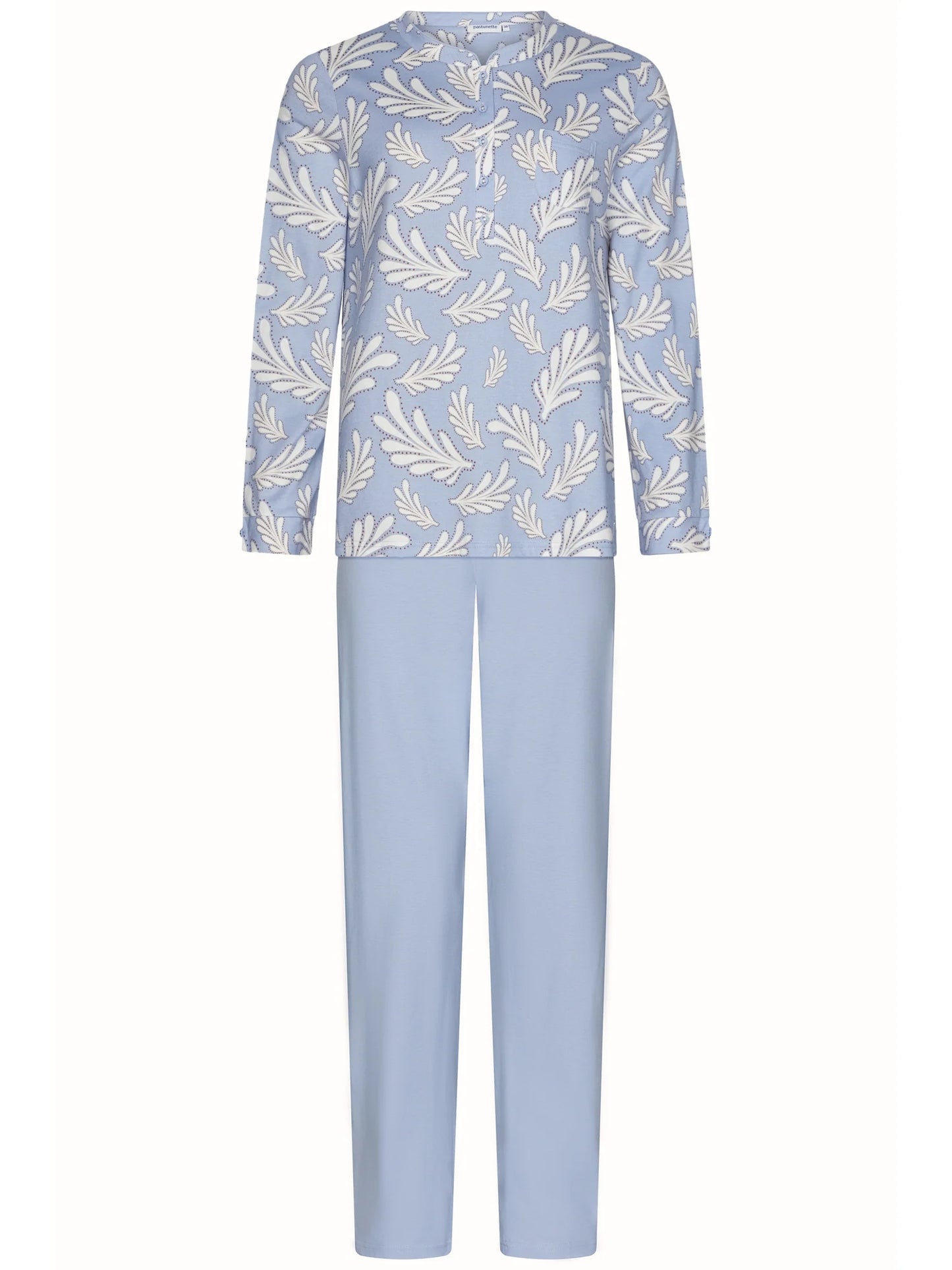 Pastunette Pyjama met print van bladeren - Tender 121252-136-1 - Blauw