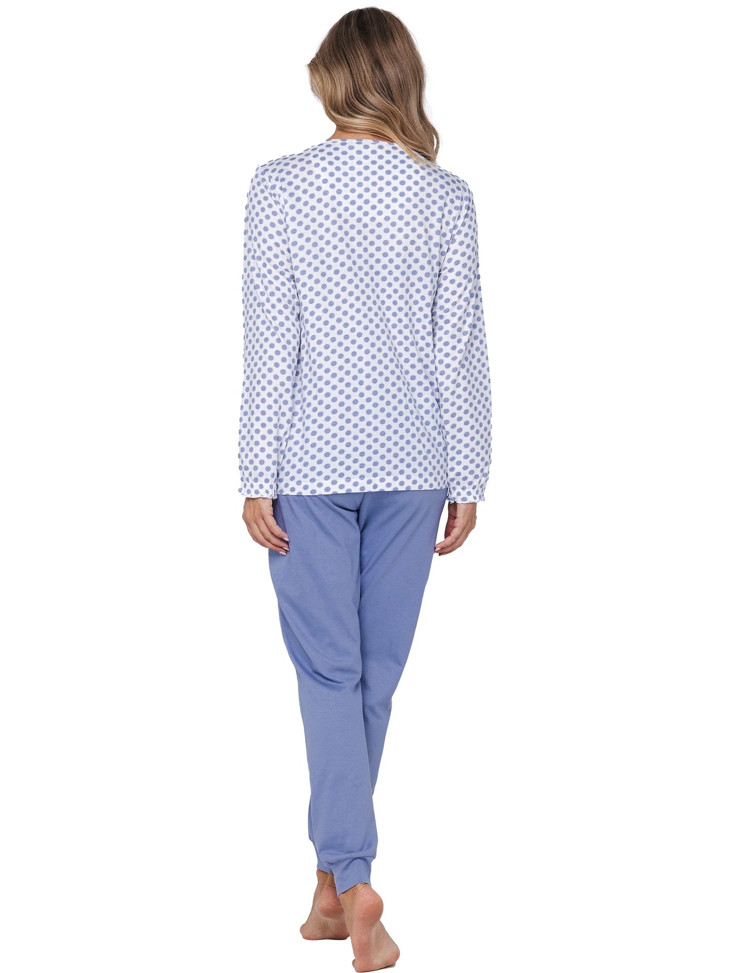 Pastunette Pyjama met stippen design - Blue Fog 121252-146-1 - Blauw