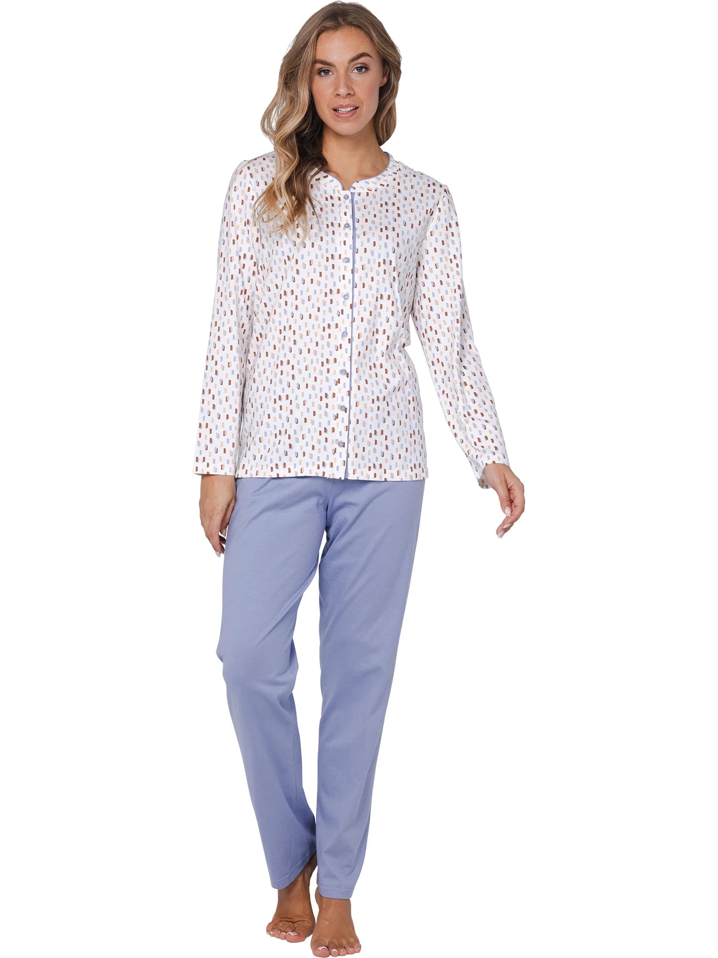 Pastunette doorknoop Pyjama serie Tender - 121252-150-1 - Blauw