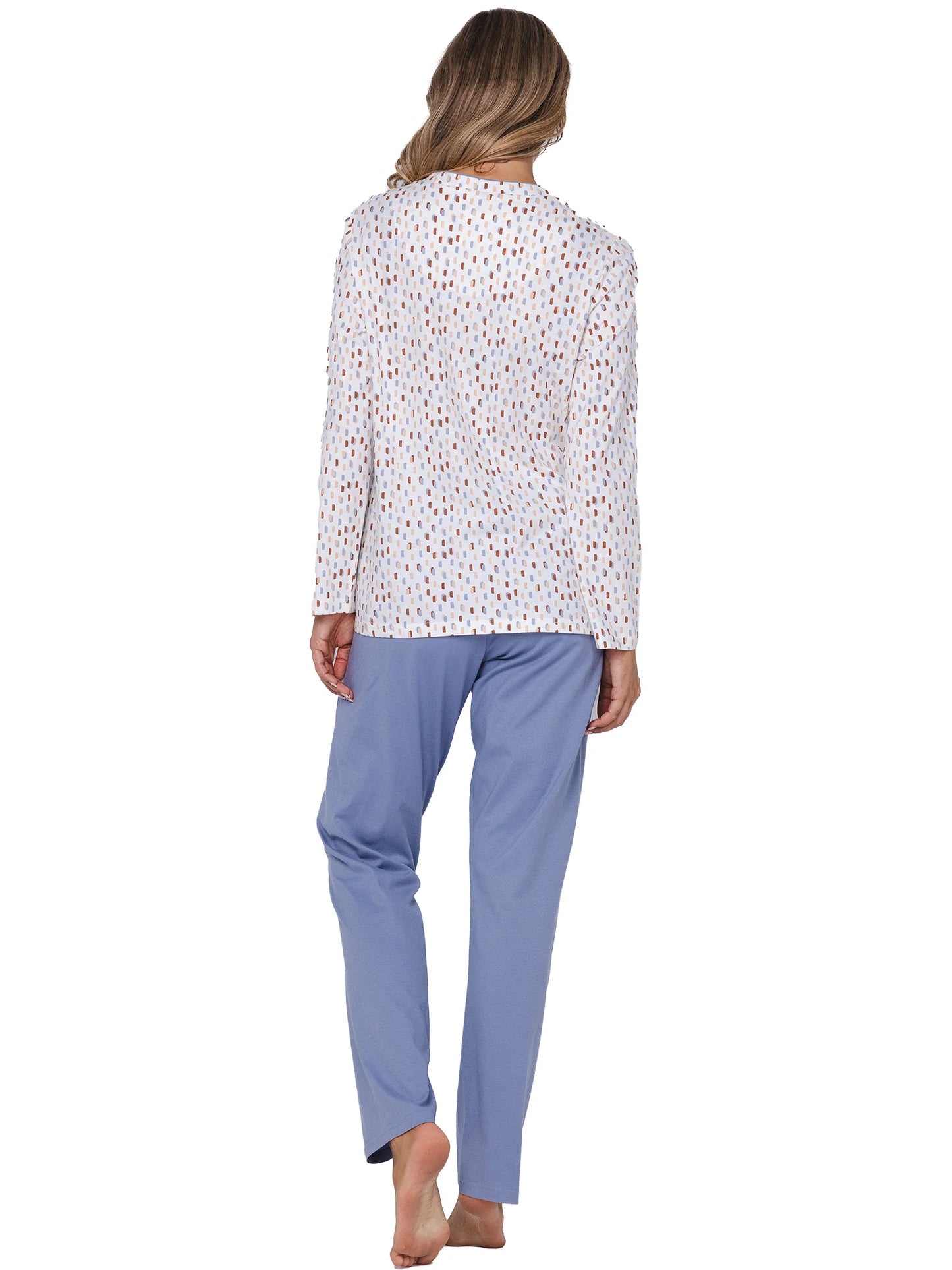 Pastunette doorknoop Pyjama serie Tender - 121252-150-1 - Blauw