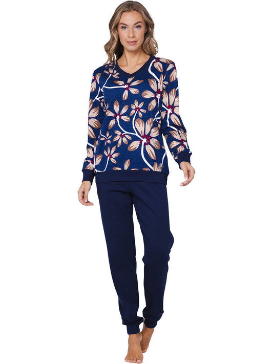 Pastunette Premium pyjama - serie Midnight Bloom 121251-238-1 - Donker blauw