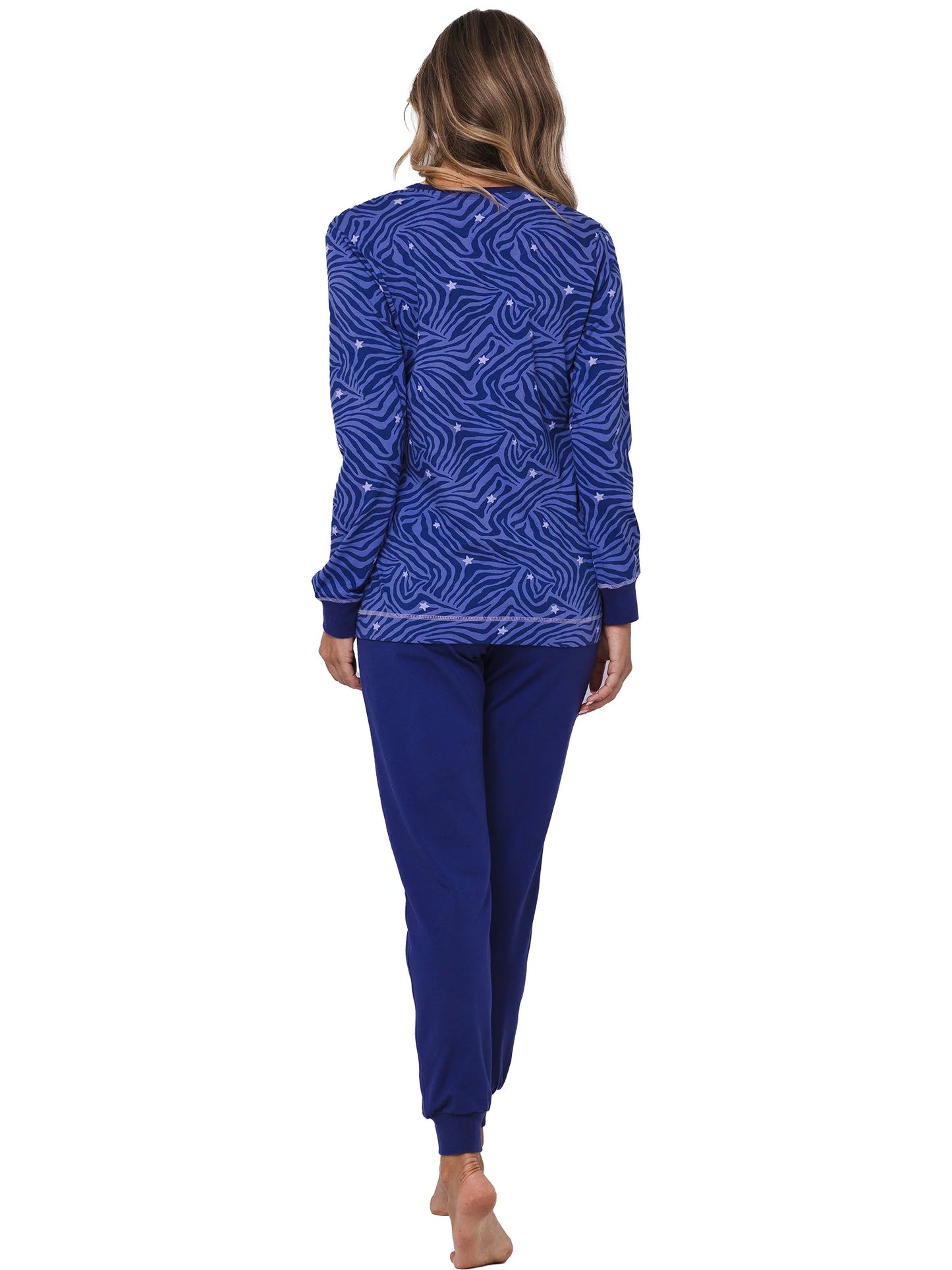 Rebelle Pyjama met boorden serie Tiger Star - 121252-630-1 - Donker paars