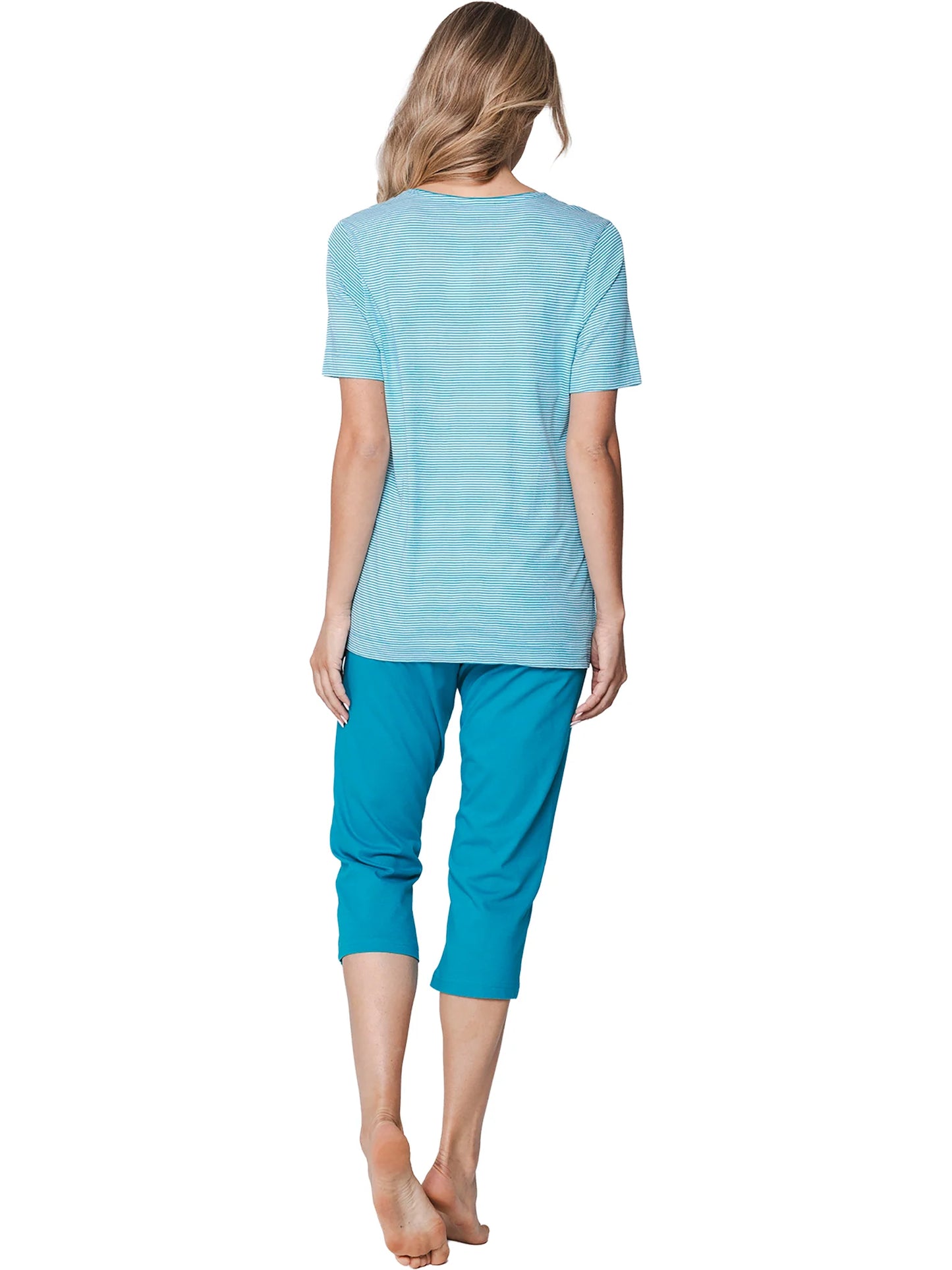 Pastunette Pyjama met 3/4 broek - Ipanema 121261-104-1 - Turquoise