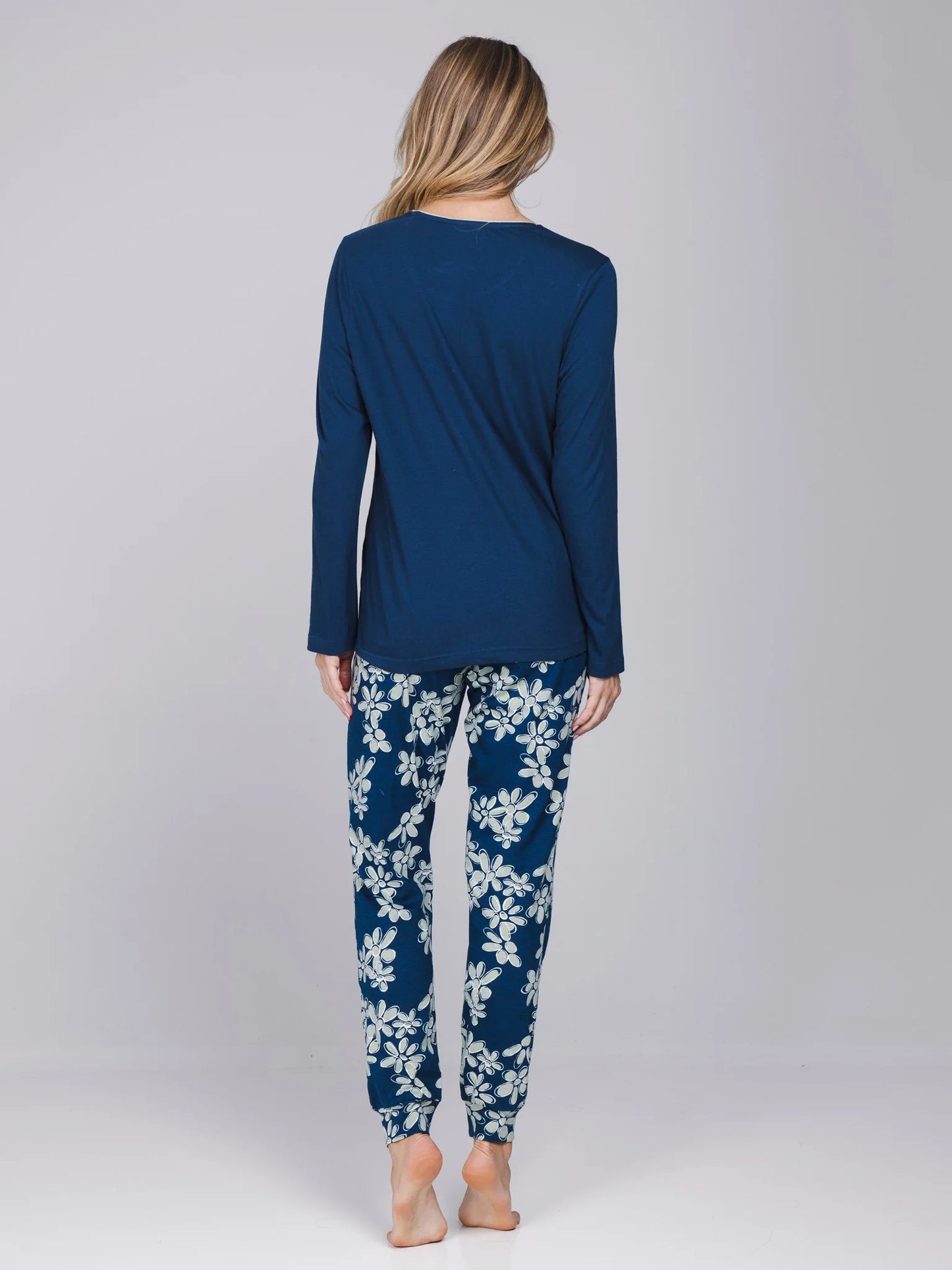 Pastunette Pyjama serie Nordic Bloom - 121262-146-2 - Donker Blauw