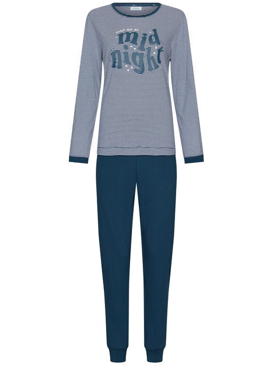 Rebelle Pyjama met boorden serie Snowy Sparkles - 121262-632-1 - Donker Blauw