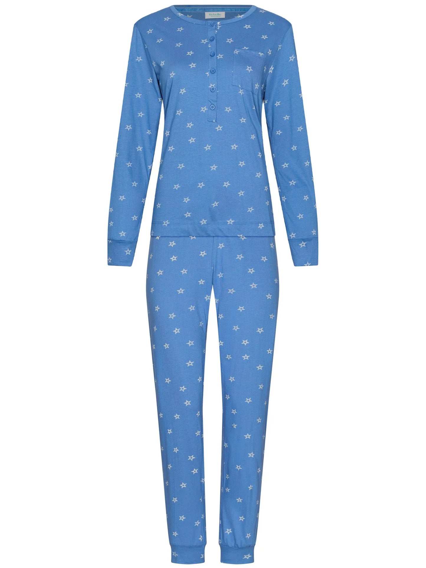 Rebelle Pyjama met boorden serie Starry Night - 121262-630-1 - Blauw