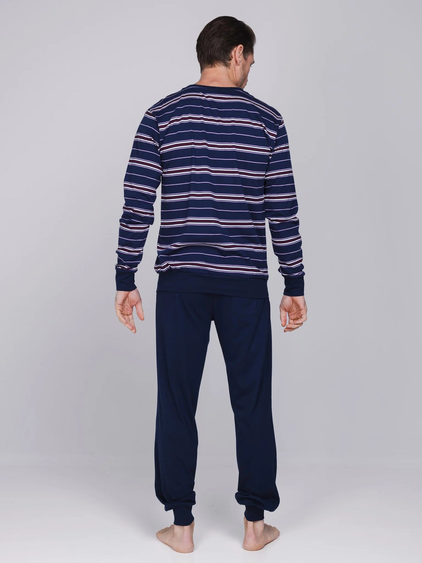 Pastunette heren pyjama gestreept - Northern Nights 122262-532-1 - Donker blauw