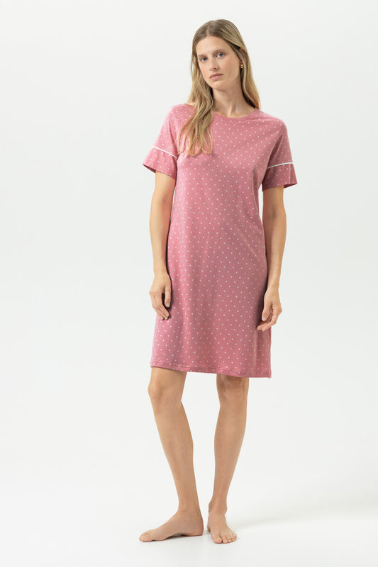 Mey Nachthemd korte mouw - Crochet Dots 1230144 - Soft Rosewood
