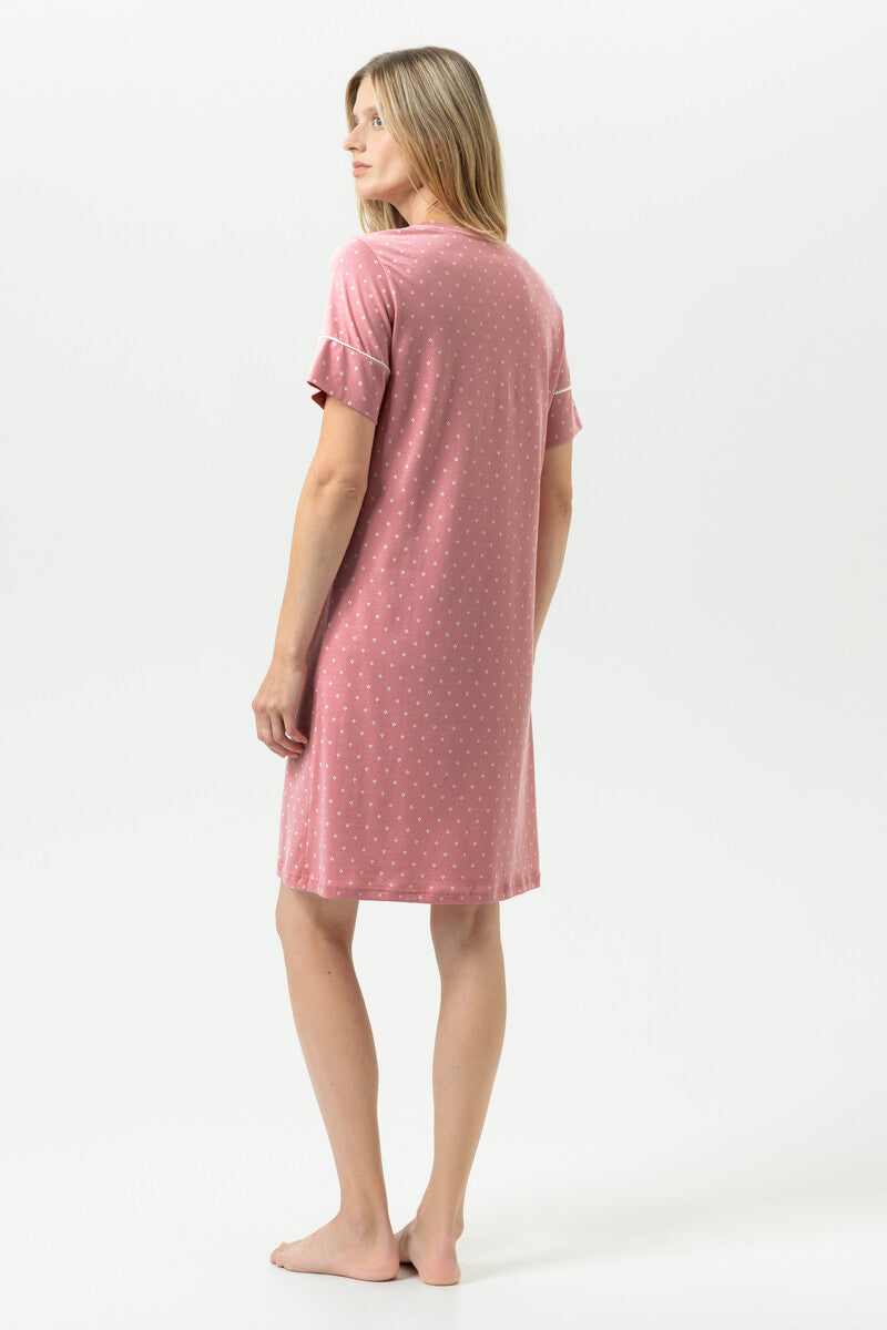 Mey Nachthemd korte mouw - Crochet Dots 1230144 - Soft Rosewood