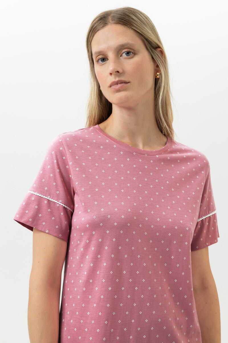Mey Nachthemd korte mouw - Crochet Dots 1230144 - Soft Rosewood