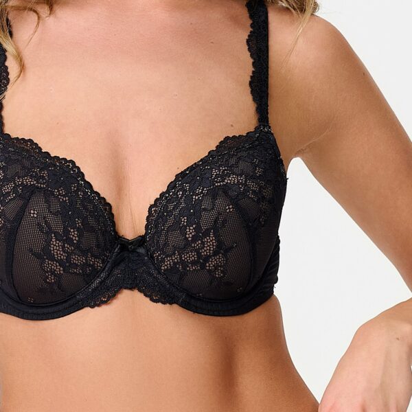 LingaDore voorgevormde lace t-shirt bh - Daily 1400-1L-Y26 - Black Taupe