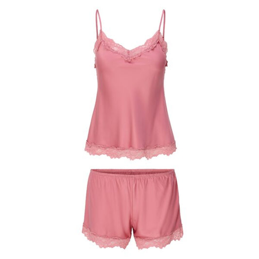 Lingadore shortama satijn met kant - Daily 1400SET-Y26 - Dusty Rose (12)