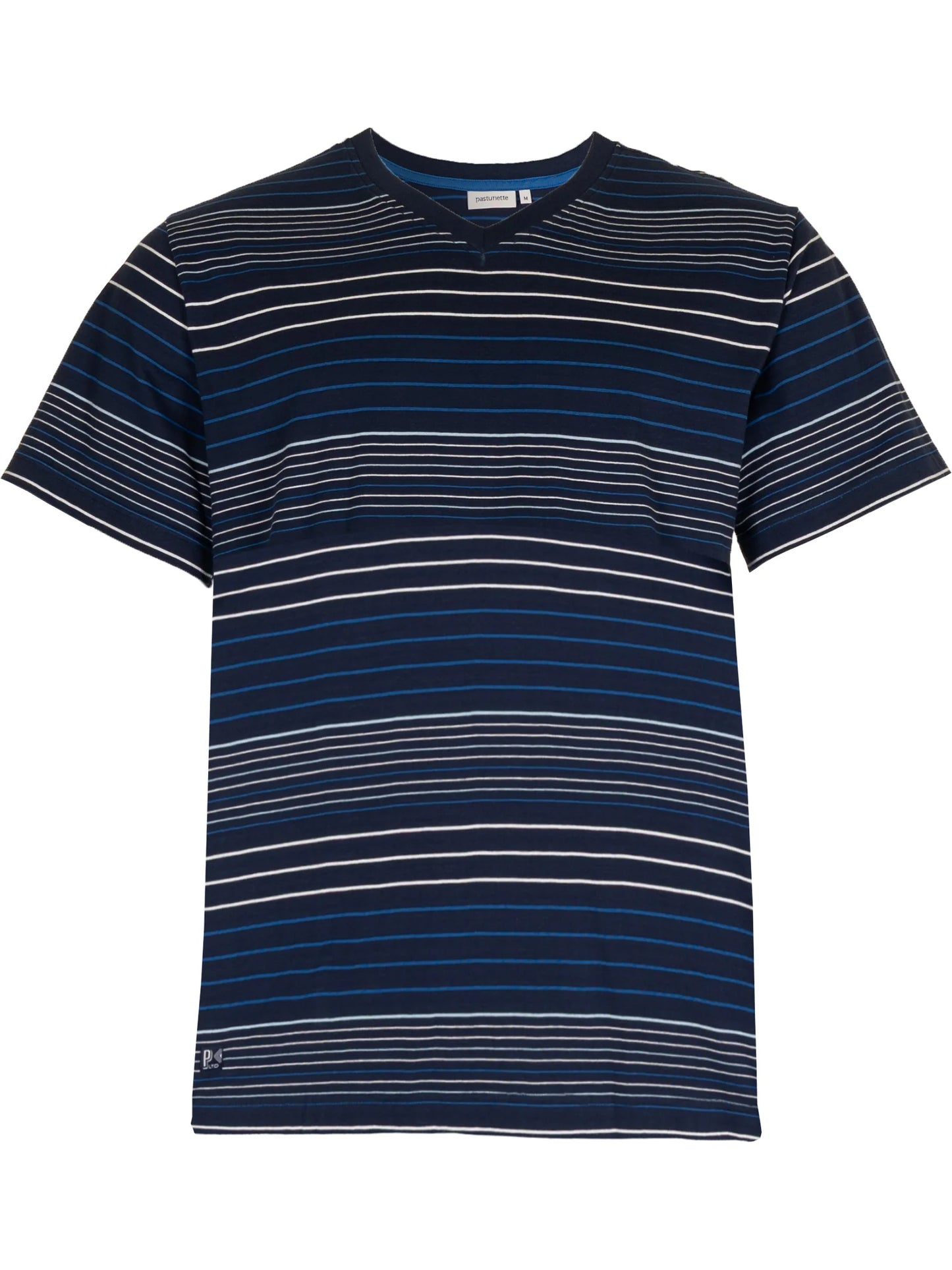 Pastunette Heren shortama shirt korte mouw - 142199-504-2 - Donker Blauw gestreept