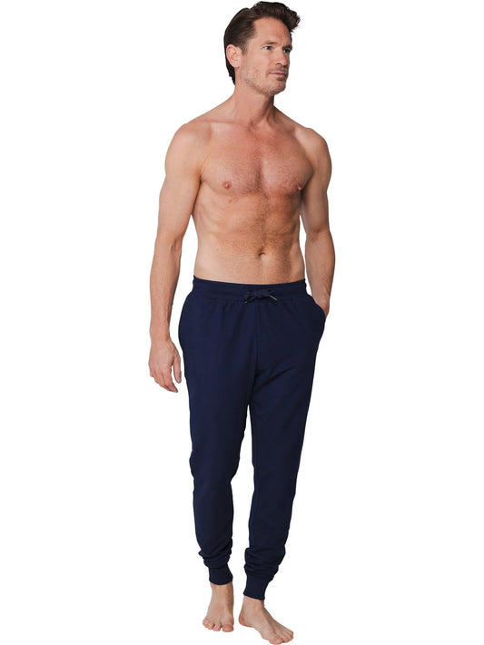 Pastunette heren lounge pyjamabroek met boord - 152199-512-2 - Donker Blauw