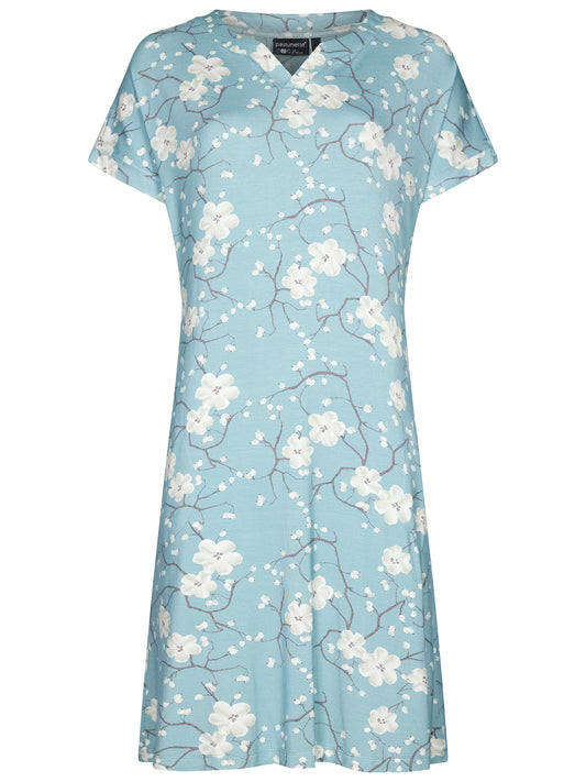 Pastunette de Luxe Nachthemd Japanse bloem - 15241-309-2 - licht blauw