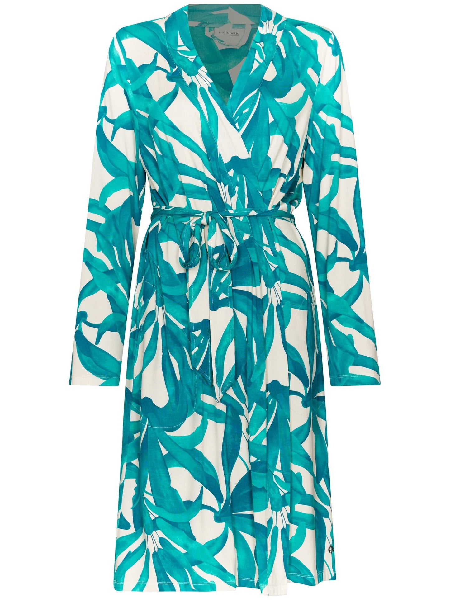 Pastunette premium kimono ochtendjas - Emerald Oasis 171261-200-2 - Turquoise