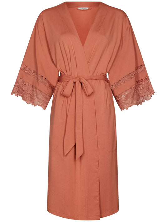 Pastunette premium kimono ochtendjas - Lace 171261-230-1 - Bruin