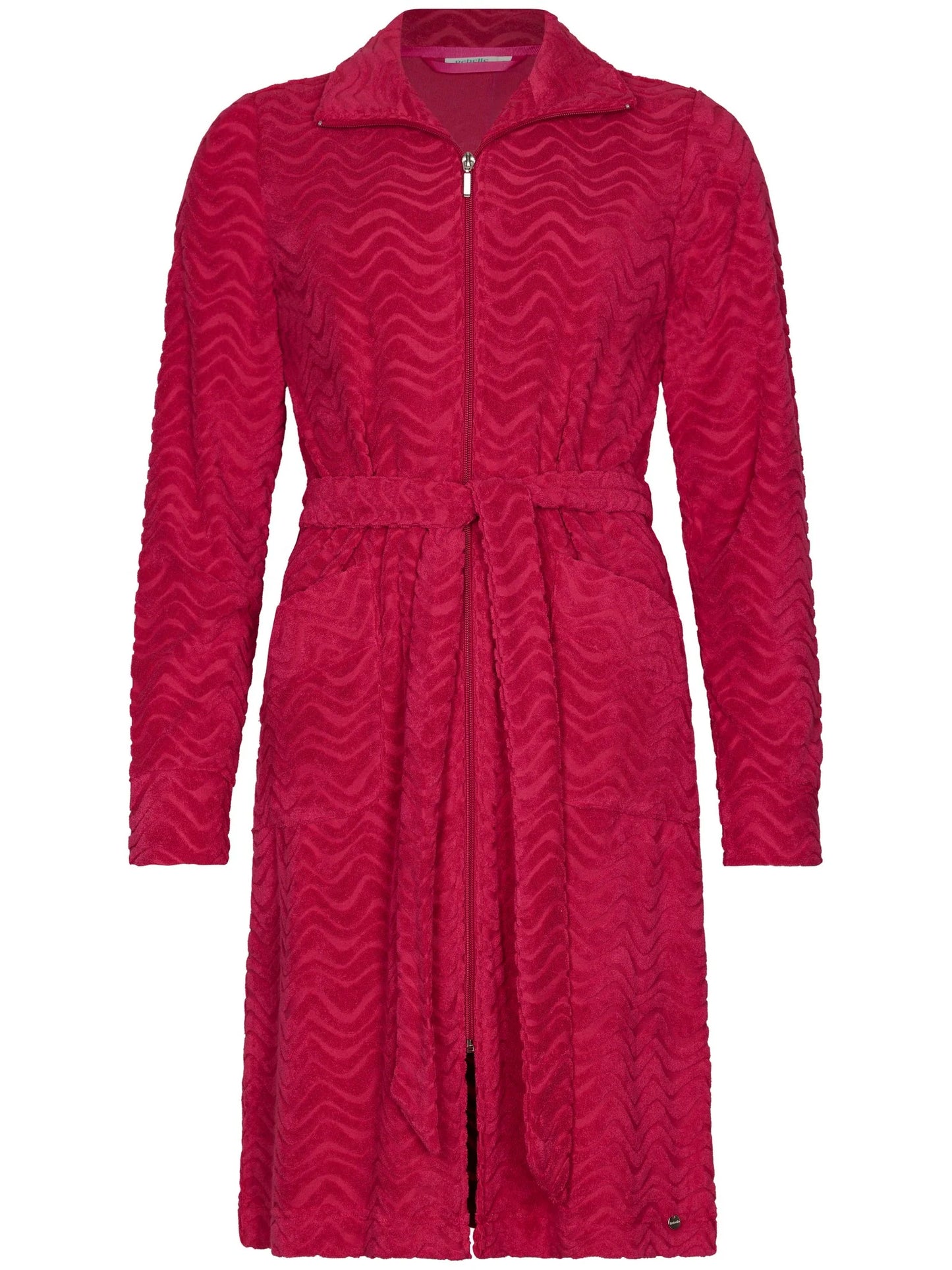 Rebelle badjas ochtendjas met rits - Palm Springs 171261-620-1 - Dark Pink (badstof)