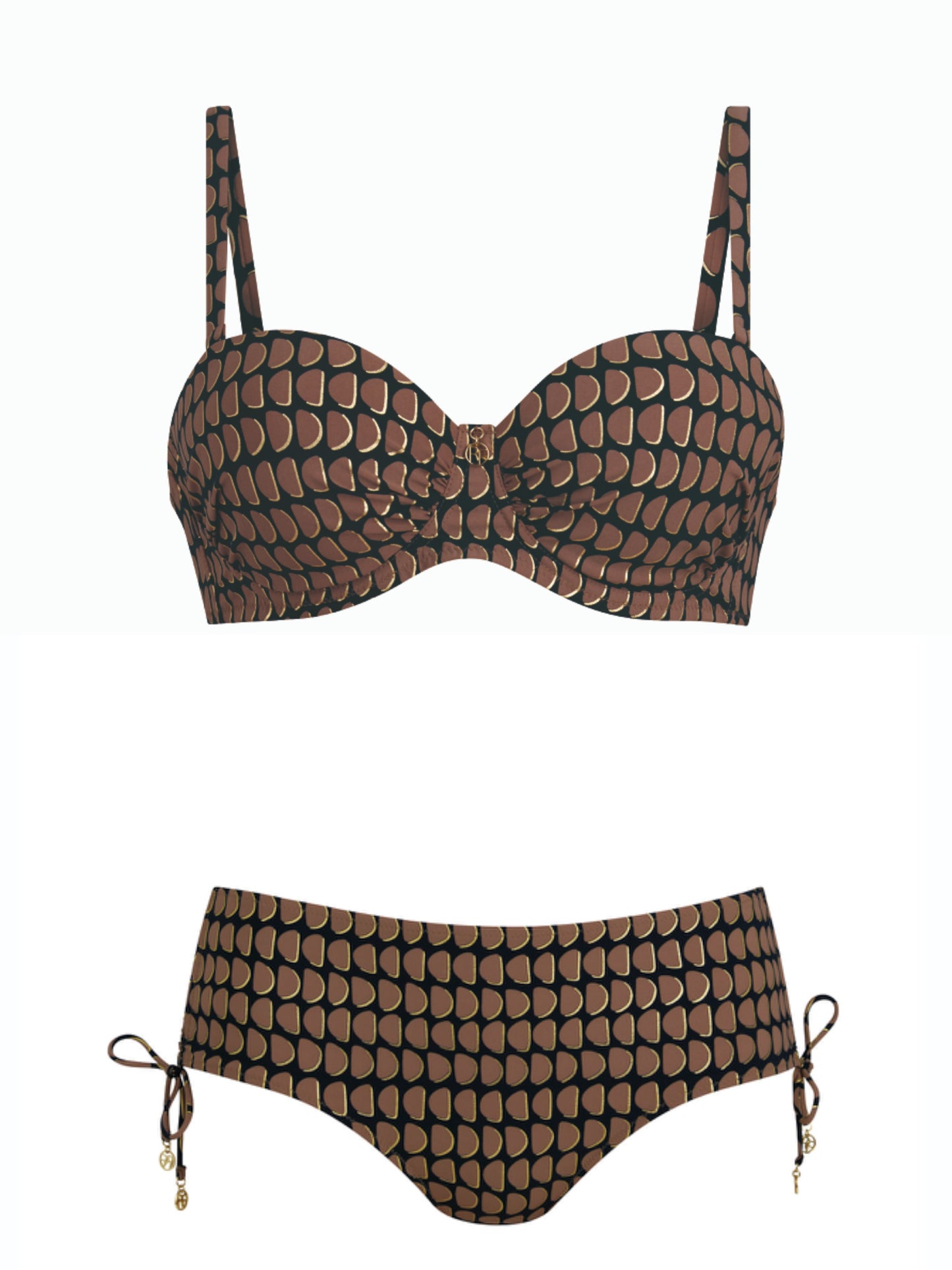 Rosa Faia Beugel bikini Java beach - Cosima + Ive 8724 8714 - zwart