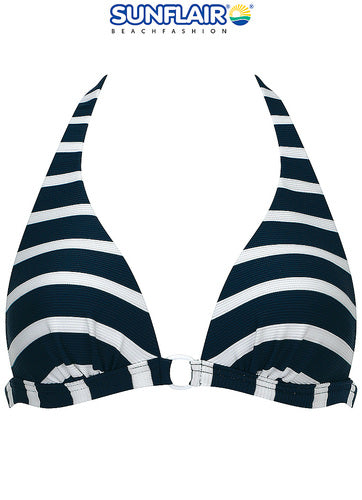 Sunflair halter bikini - 21714 - marine blauw gestreept