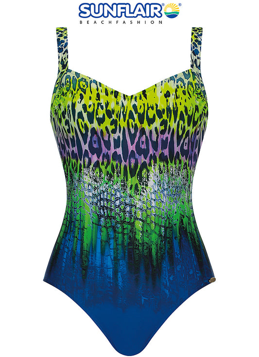 Sunflair Badpak soft cups - 22012 - Donkerblauw/groen