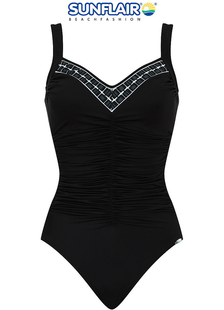 Sunflair Badpak soft cups geplooid - 22116 - Zwart