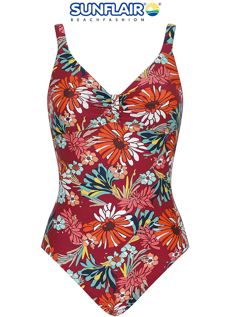 Sunflair Badpak spacer cups - 22125 - Rood gebloemd