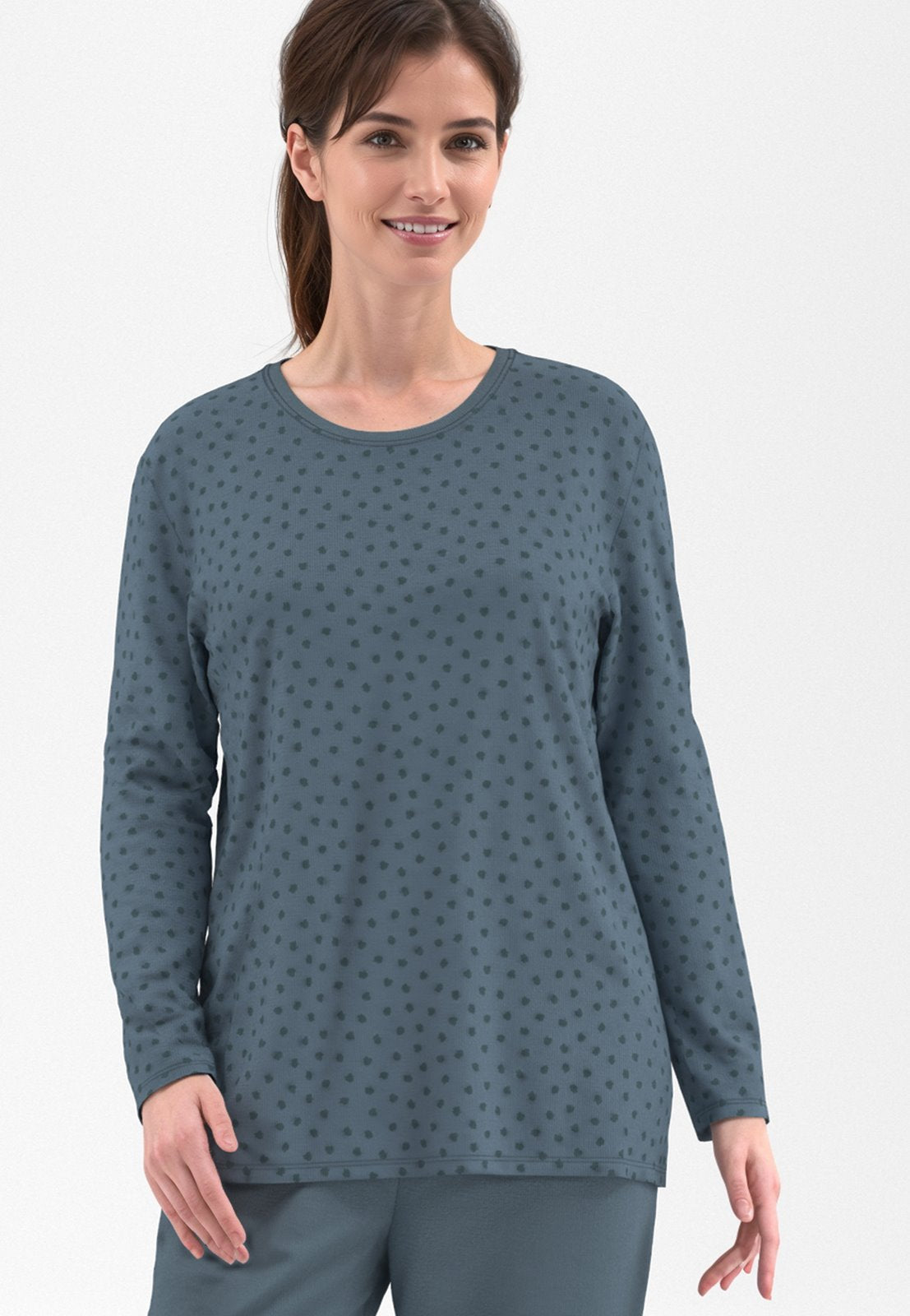Gotzburg Pyjama ronde hals - Marbella 250316 - Groen gestipt (327)