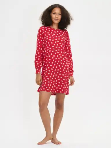 Nanso Nachthemd hartjes - AMOR 29218 - Rood