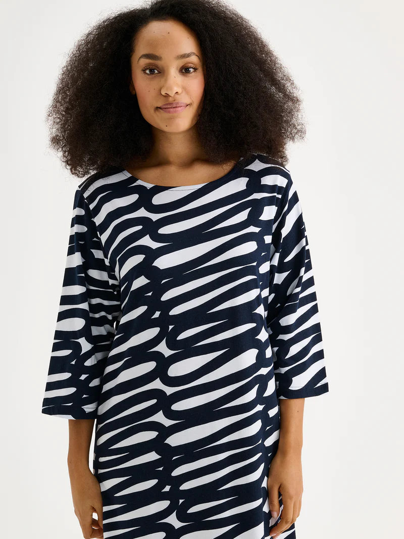 Nanso lang nachthemd 3/4 mouw - LUONNOS 29286 - Blauw