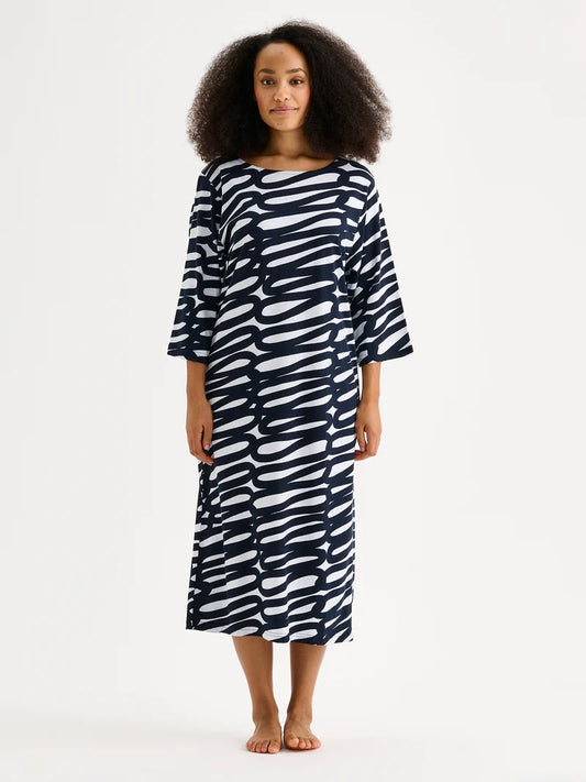 Nanso lang nachthemd 3/4 mouw - LUONNOS 29286 - Blauw