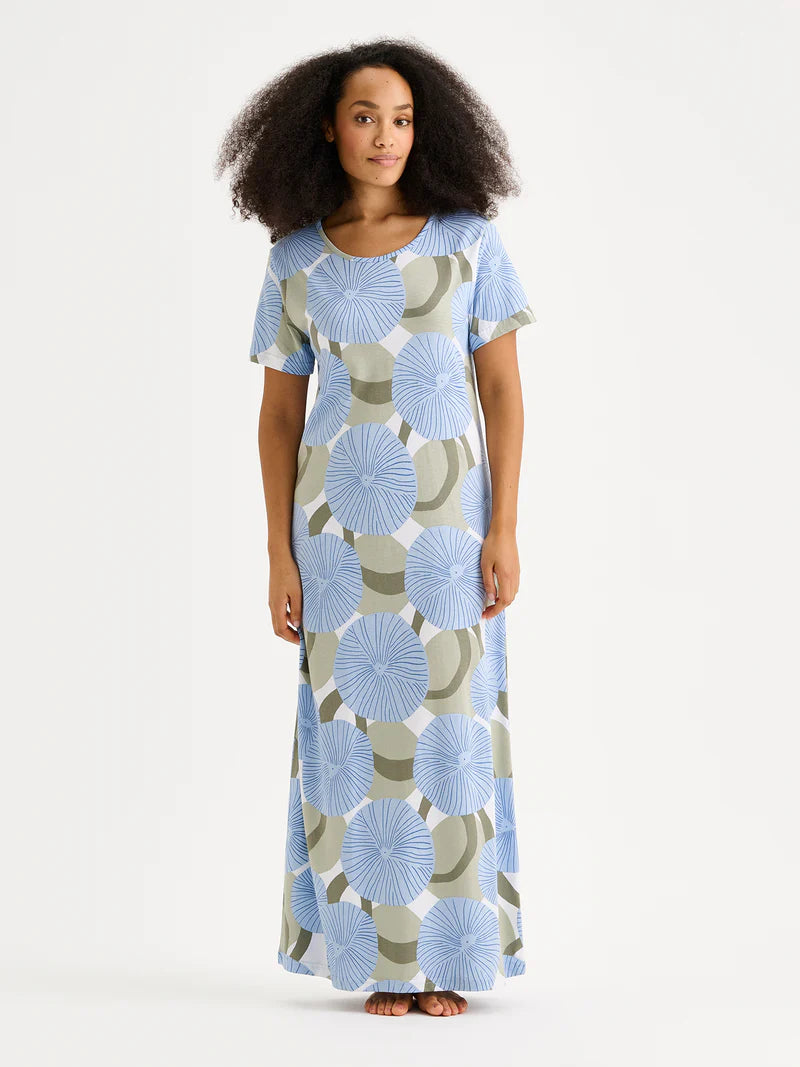 Nanso lang nachthemd korte mouw - HEDDA 29288 - Blauw