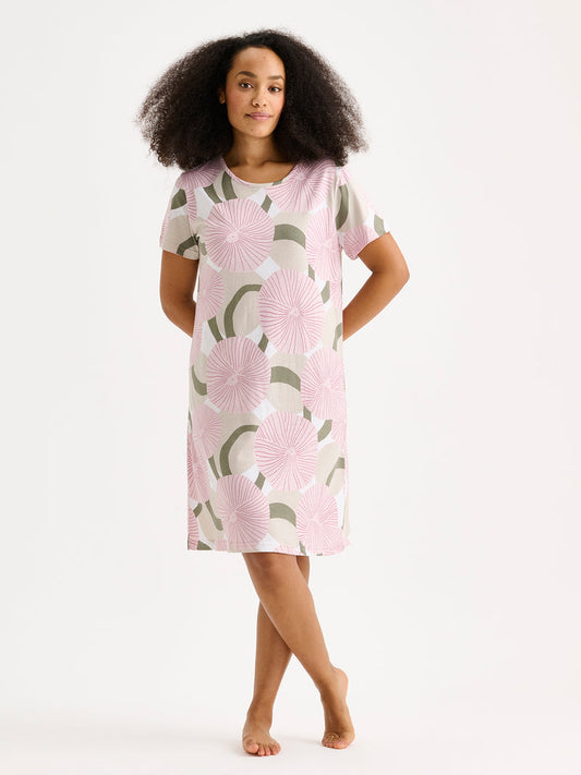 Nanso nachthemd korte mouw - HEDDA 29290 - Roze