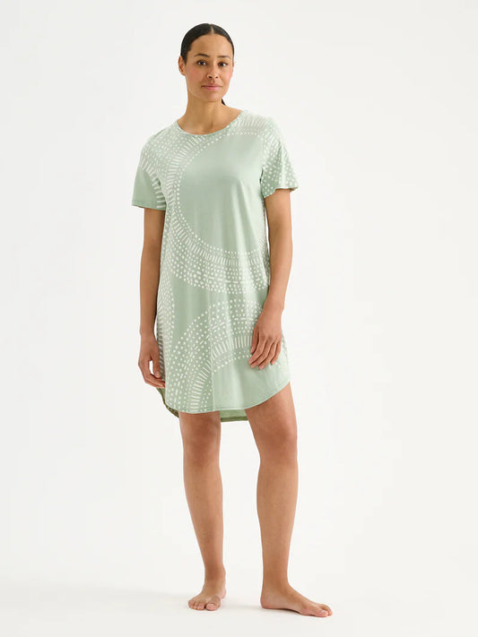 Nanso Nachthemd korte mouw - Aura 29334 - Green (0661)